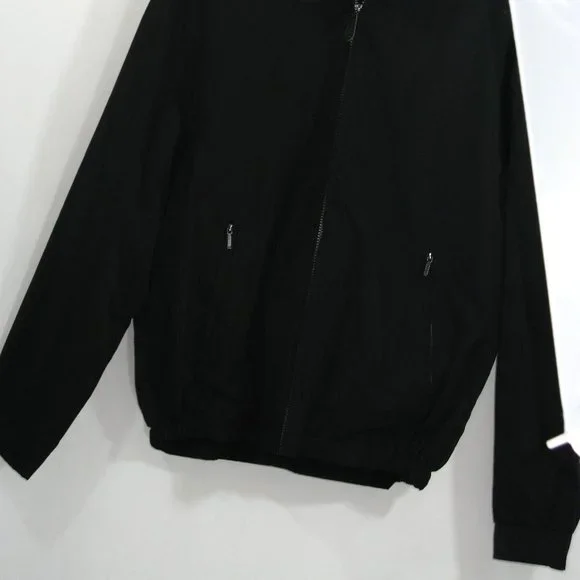 London Fog Bomber style Jacket - Black - Size Medium - Like New - Picture 2 of 6